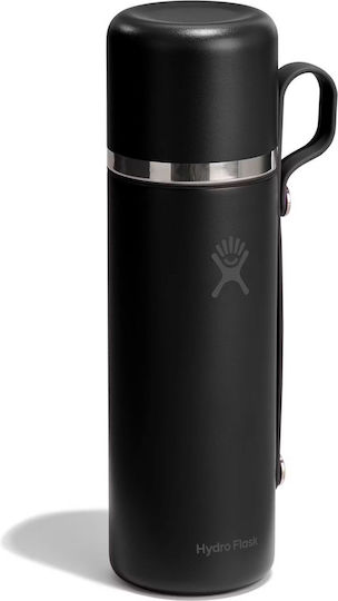 Hydro Flask Flask Ποτήρι Θερμός Ανοξείδωτο 828ml Black με Λαβή