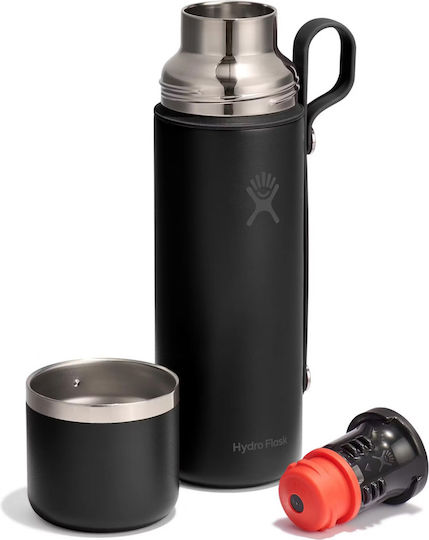 Hydro Flask Flask Ποτήρι Θερμός Ανοξείδωτο 828ml Black με Λαβή