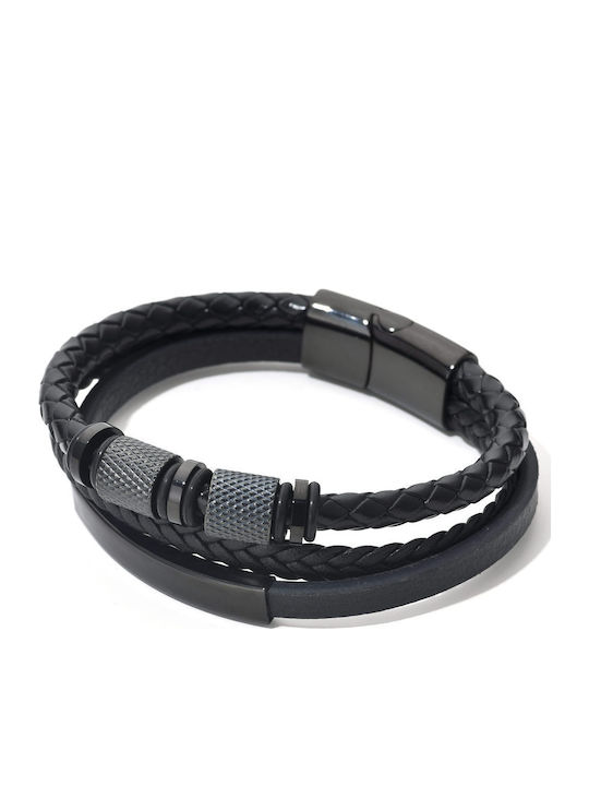 Toro Nero Brățară Pentru Bărbați Din Piele 21cm