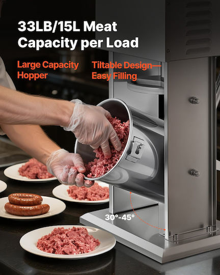 Vevor Sausage Filler Machine with Pedal 15lt
