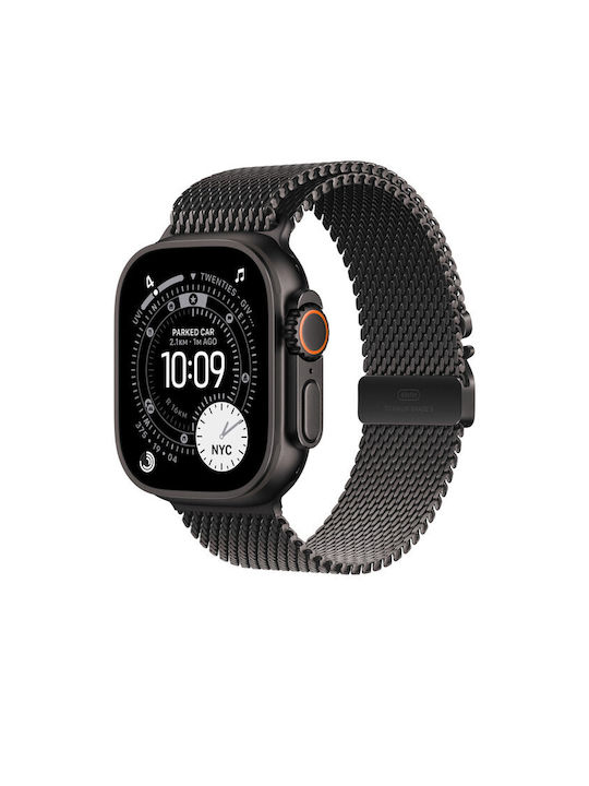 Apple Titanium Milanese Loop 49mm - Large Curea Black (Apple Watch 44/45/46mm/Ultra 49mm) Apple Titanium Milanese Loop 49mm - Large Curea Black (Apple Watch 44/45/46mm/Ultra 49mm)