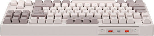 Meetion MT-MK14 Ασύρματο Gaming Μηχανικό Πληκτρολόγιο Tenkeyless με RGB φωτισμό (Αγγλικό US) Λευκό