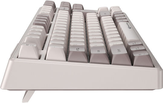 Meetion MT-MK14 Ασύρματο Gaming Μηχανικό Πληκτρολόγιο Tenkeyless με RGB φωτισμό (Αγγλικό US) Λευκό