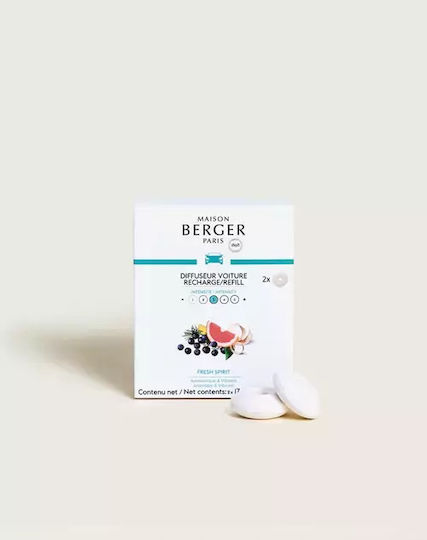 Maison Berger Paris Car Diffuser Refill Set 2 Ceramic Car Air Freshener Spare Parts Fresh Spirit