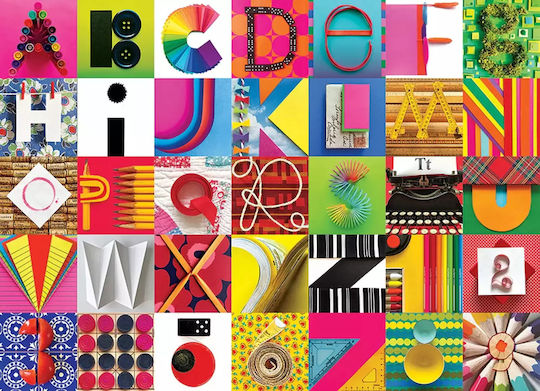 Buchstaben und Zahlen Puzzle 2D 1000Stk.