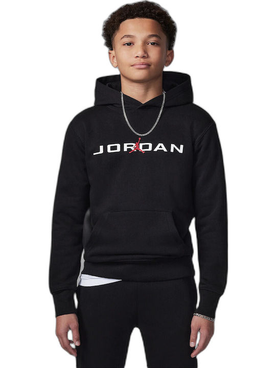 Kids Sweatshirt with Hood and Pockets Black
