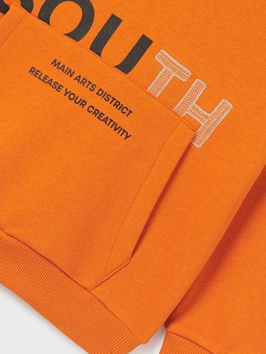 Kids Sweatshirt with Hood and Pockets Orange