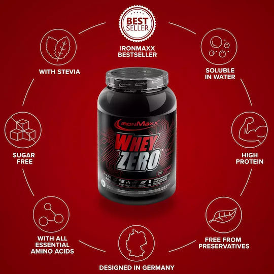 IronMaxx Whey Zero Organic Protein Whey with Flavor Strawberry 908gr