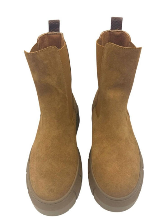 Leather Women's Chelsea Boots Tabac Brown