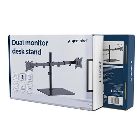 Gembird Desktop Stand for 2 Monitors up to 32" with Arm (MS-D2ST-01)