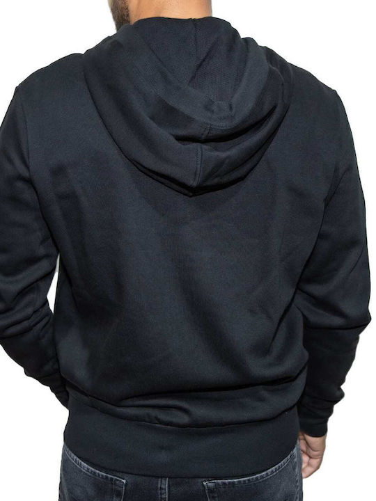 Black Hooded Cardigan