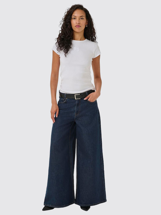 Damen Stoff Hose Marineblau