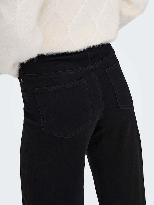 Wide Damenjeans Black