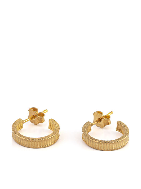 George Art Jewels Earrings Hoops made of Silver Gold Plated