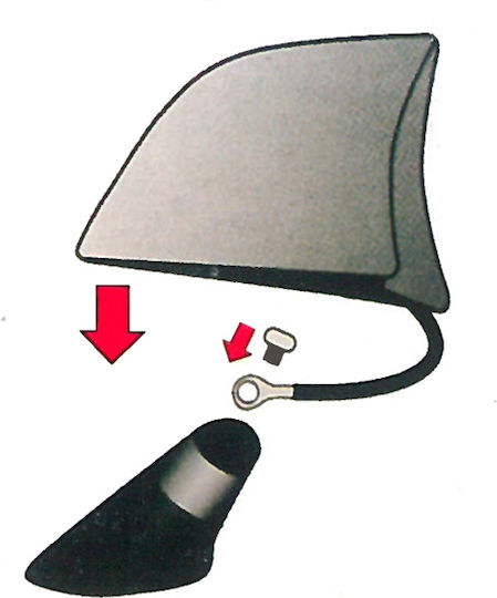 Americat Car Antenna Roof Shark in Black Carbon Color