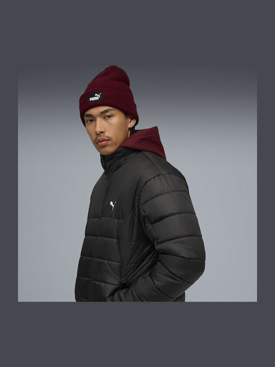 Beanie Unisex Σκούφος Πλεκτός σε Μπορντό χρώμα