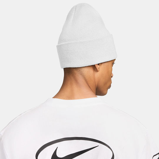 Peak Beanie Ανδρικός Σκούφος Πλεκτός σε Λευκό χρώμα