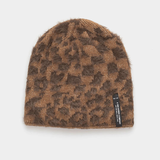 Beanie Unisex Beanie Knitted in Brown color