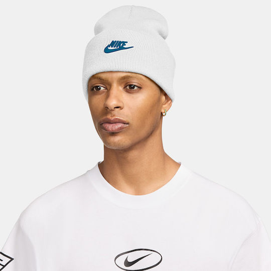 Peak Beanie Ανδρικός Σκούφος Πλεκτός σε Λευκό χρώμα