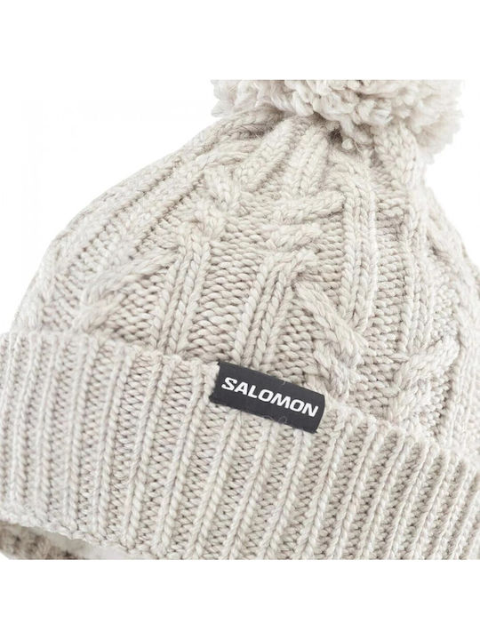 Beanie Γυναικείος Σκούφος Πλεκτός σε Μπεζ χρώμα