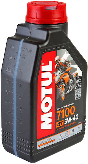 Motul 7100 4T 5W-40 Συνθετικό Λάδι Μοτοσυκλέτας για Τετράχρονους Κινητήρες 1lt