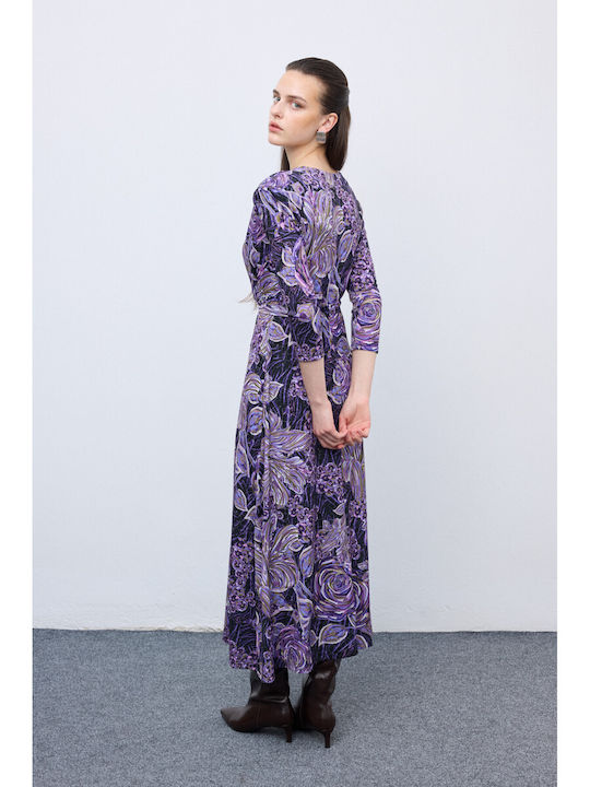 Midi Abendkleid Lila -FW25-GR1034