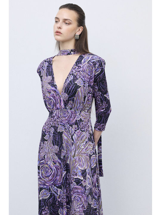 Midi Abendkleid Lila -FW25-GR1034