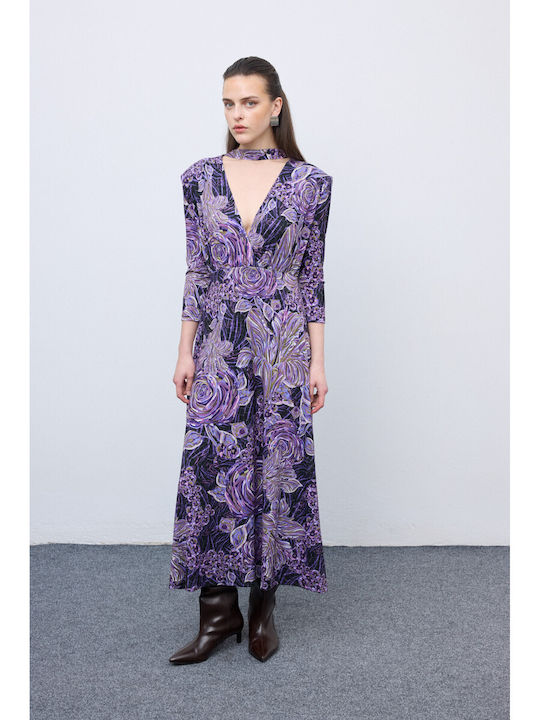 Midi Abendkleid Lila -FW25-GR1034