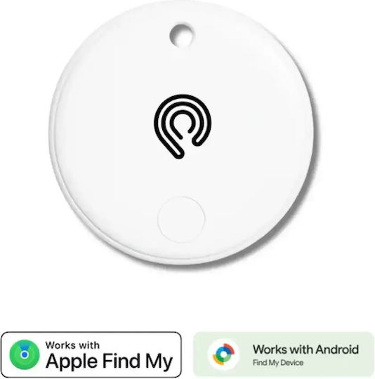 Hyperloq MiniTag Dual Apple Find My & Google Find Hub White