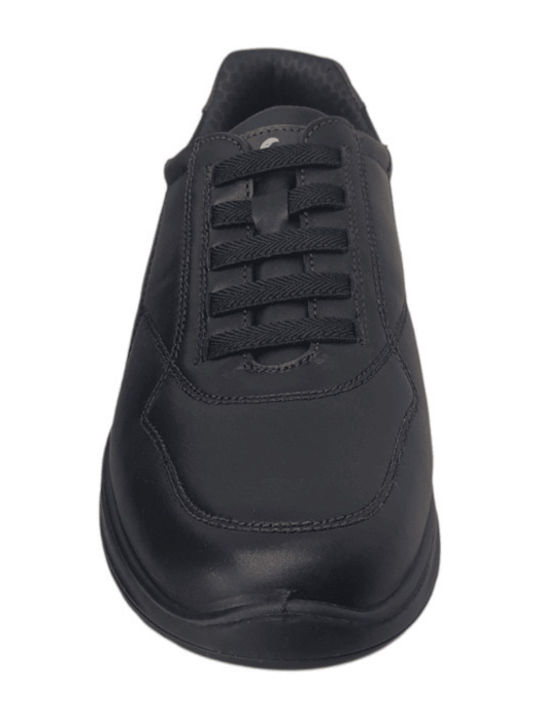 Leder Herren Freizeitschuhe Schwarz