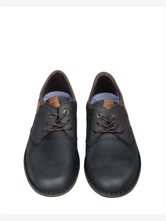 Leder Herren Freizeitschuhe Schwarz