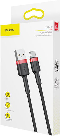 Baseus Cafule USB 2.0 Kabel USB-C männlich - USB-A 18W Schwarz 3m (CATKLF-U91)