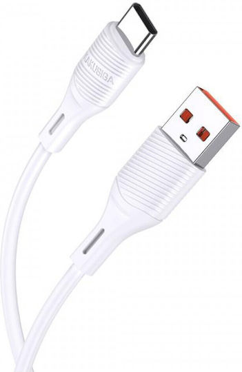 Kakusiga USB 2.0 Cable USB-C male - USB-A 15W Λευκό 1m d-KSC-953-C-WH