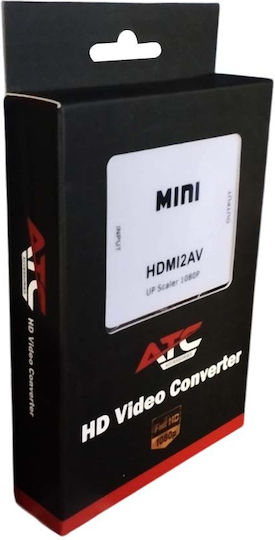 ATC 02.001.0075 Конвертор HDMI Мъжки към HDMI Женски Бял