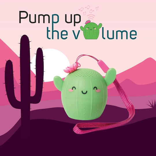 Legami Milano Pump Up The Volume Bluetooth Speaker 3W with Battery Life up to 3 hours Cactus