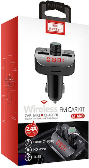 Earldom FM Transmitter Αυτοκινήτου ET-M43 με Bluetooth / USB