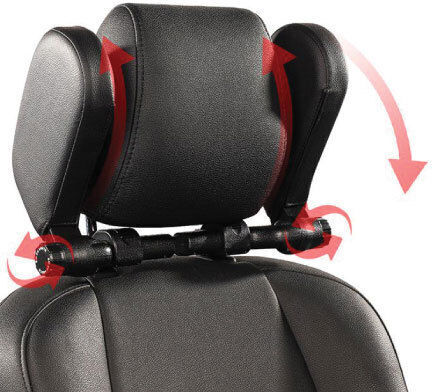 Adjustable Car Headrest Support Black Ecological Leather