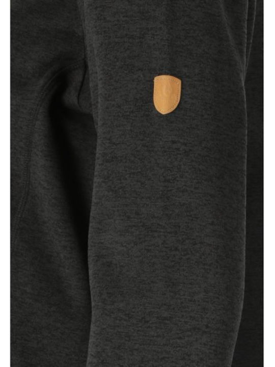 Women's Knitted Cardigan with Zipper Black