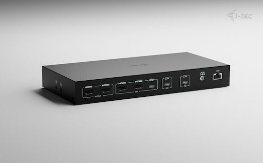 i-tec KVM Dock PRO 3 Dock / USB-C Docking Station με 4K PD Ethernet Μαύρο