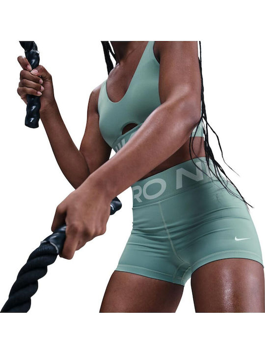 Dri-Fit Pro Sculpt Training Damen Leggings-Shorts Formendefinition Hohe Taille Türkis