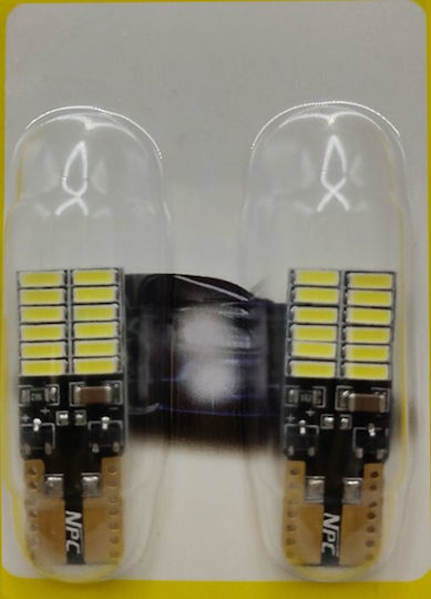 Auto Gs Λάμπες Αυτοκινήτου T10 LED Λευκό 12-24V 2τμχ