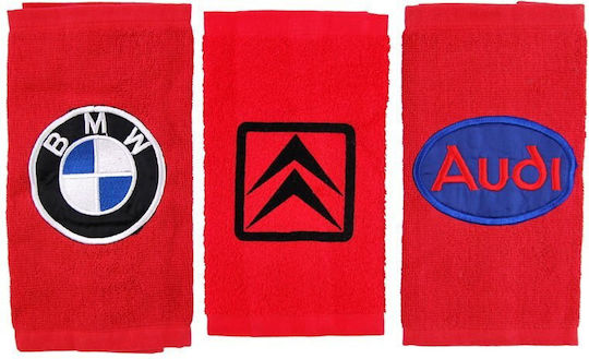 Autoline Car Dashboard Cover Fabric with Emblem for Lada Red Colour