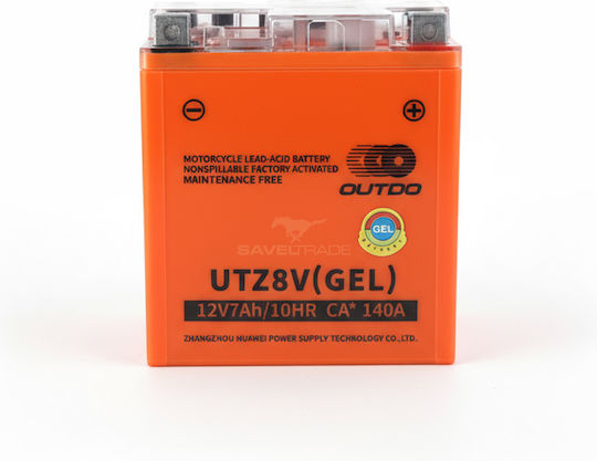 Outdo GEL Μπαταρία Μοτοσυκλέτας YTZ8V με Χωρητικότητα 7Ah