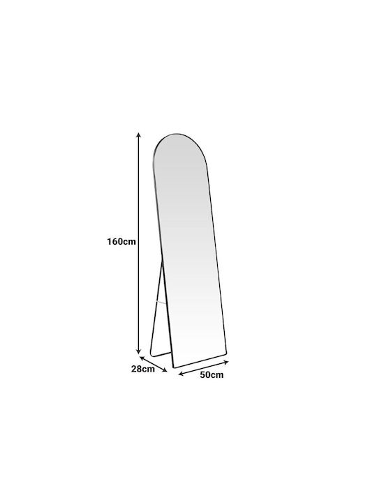Pakketo Plaza I Καθρέπτης με Χρυσό Μεταλλικό Πλαίσιο 160x50cm
