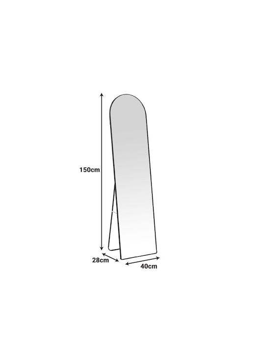 Pakketo Plaza Oglindă cu Cadru Metalic Auriu 150x40cm