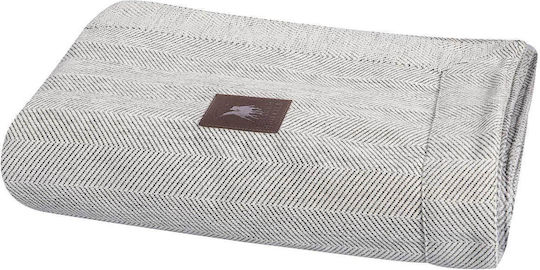 Das Home Essential 3946 Покривка Триместен Диван Шенил 180x300см Бяла