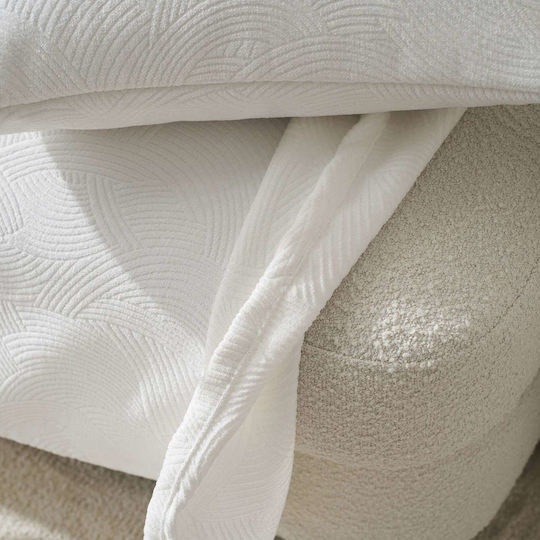 Gofis Home Nimbus Ριχτάρι Τετραθέσιου Καναπέ Ζακάρ 180x350εκ. Polar White 447/26