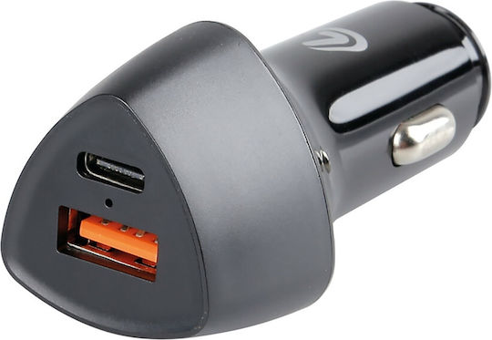 Lampa Φορτιστής Αυτοκινήτου 36W 2.1A με μία Θύρα: 1xUSB Μαύρο Χρώμα