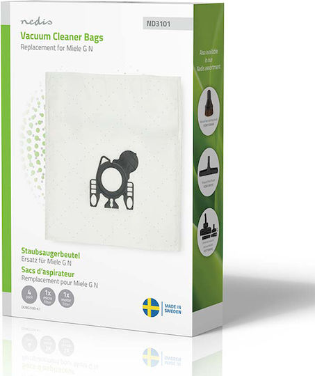 Synthetic Vacuum Cleaner Bags Miele Gn 4pcs Nedis Dubg1100-4.1