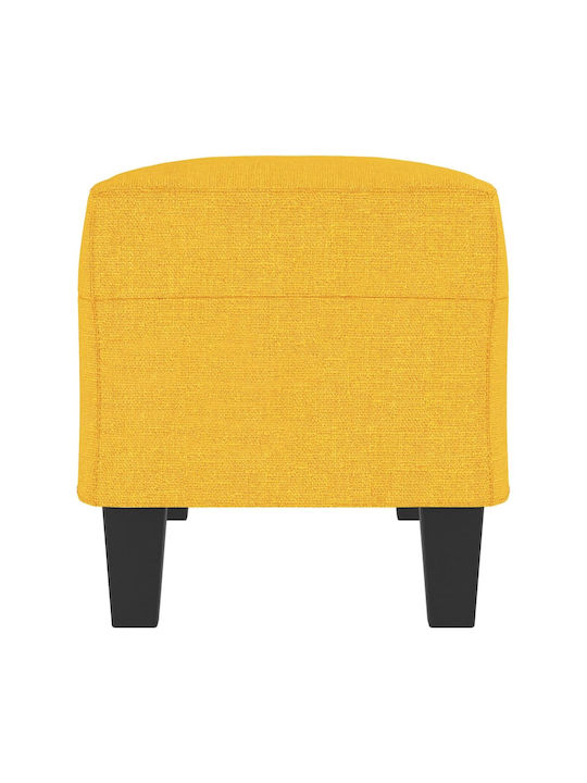 Upholstered Fabric Bench Stool Light Yellow 100x35x41cm